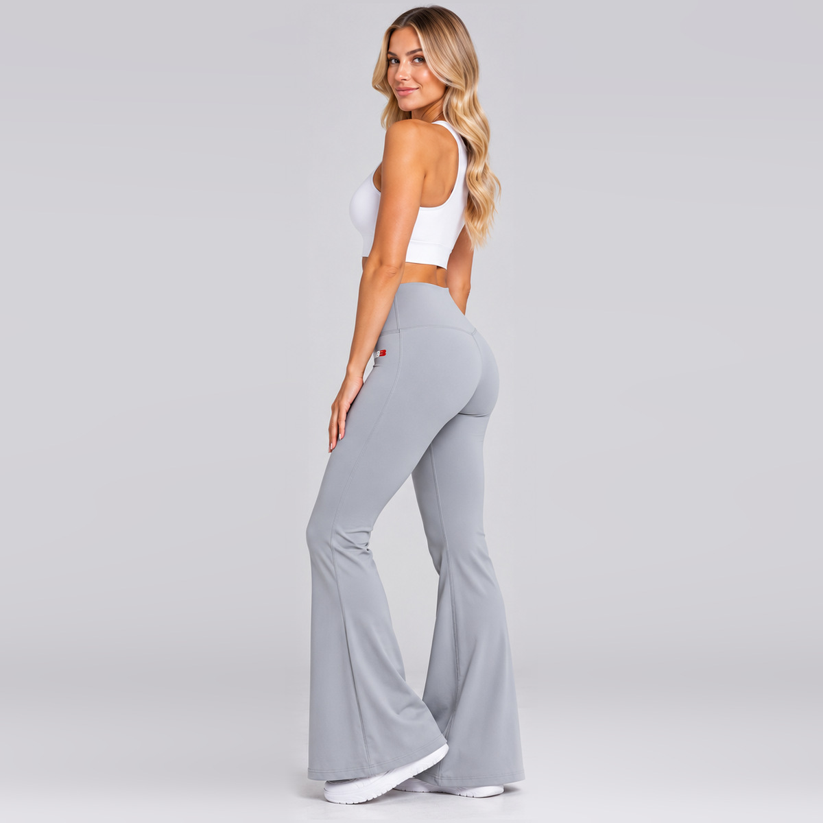 Women's high-waisted wide leg athletic leggings