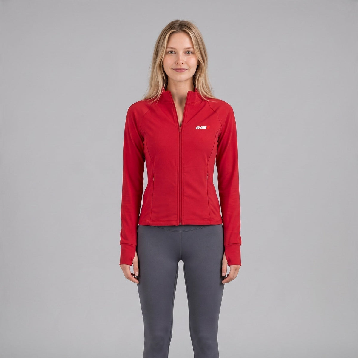 Women's Yoga Jacket with Long Sleeves and Zipper Pockets