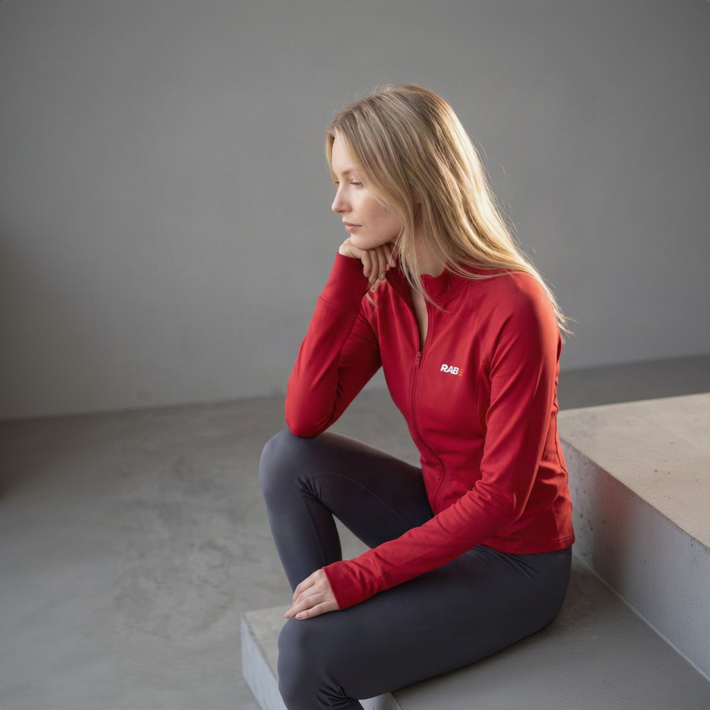 Women's Yoga Jacket with Long Sleeves and Zipper Pockets