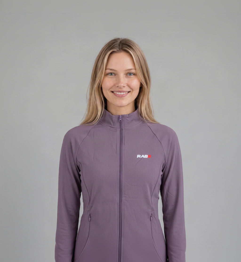 Women's Yoga Jacket with Long Sleeves and Zipper Pockets