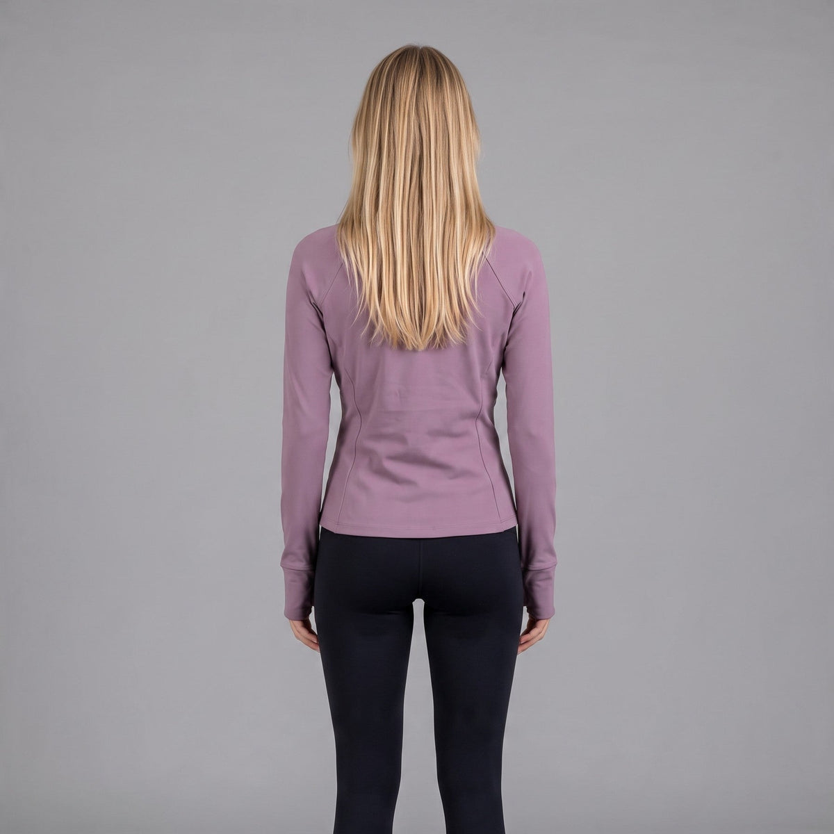 Women's Yoga Jacket with Long Sleeves and Zipper Pockets