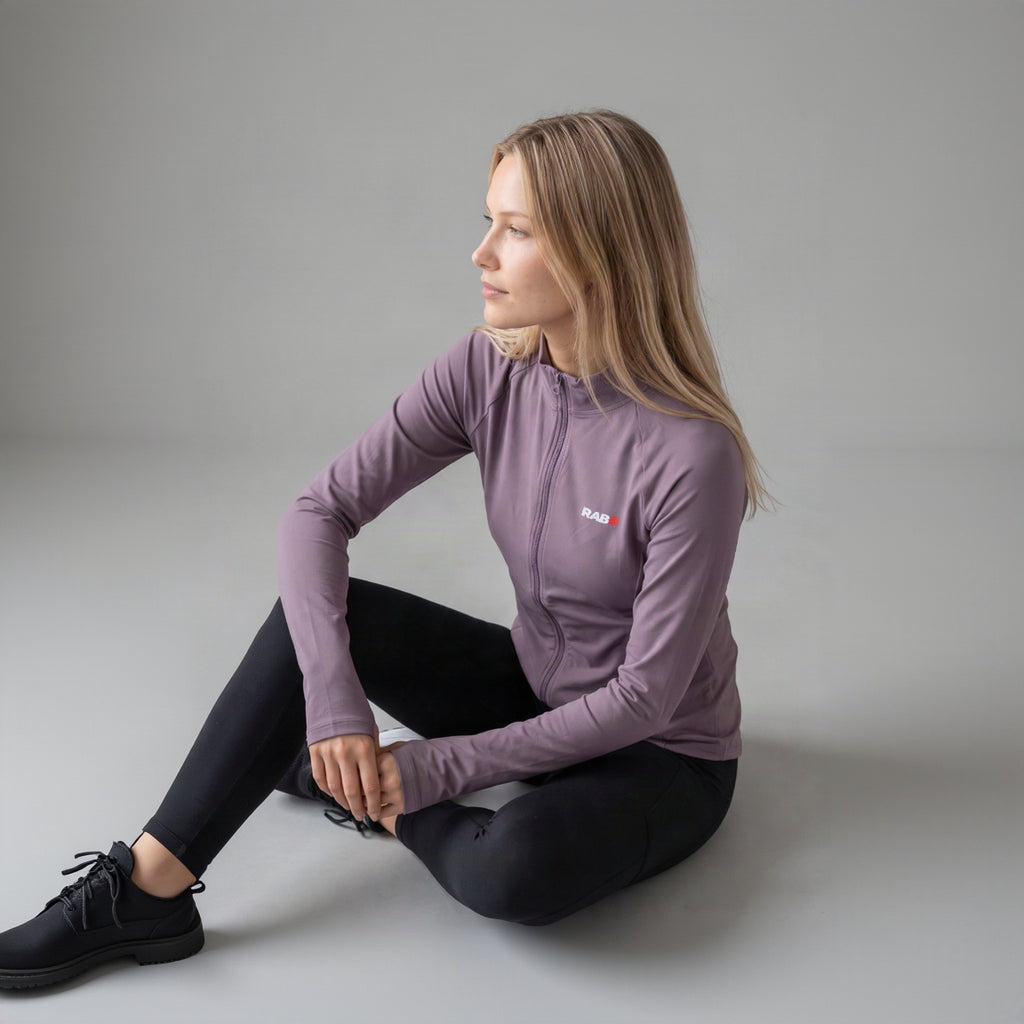 Women's Yoga Jacket with Long Sleeves and Zipper Pockets
