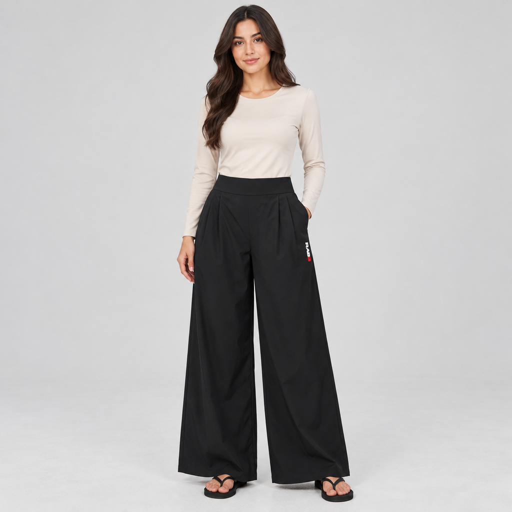 High-waisted, loose, and lightweight casual pants