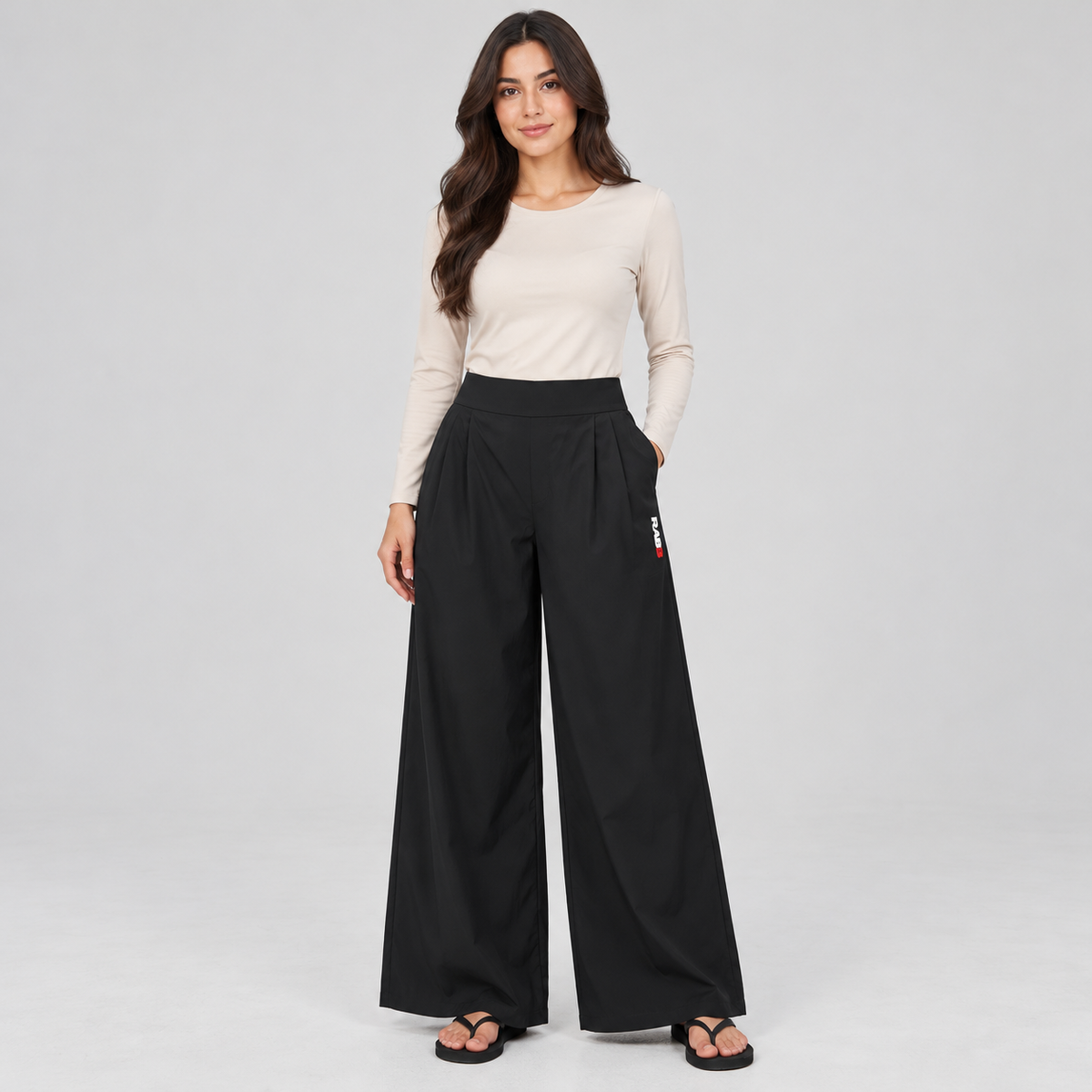 High-waisted, loose, and lightweight casual pants