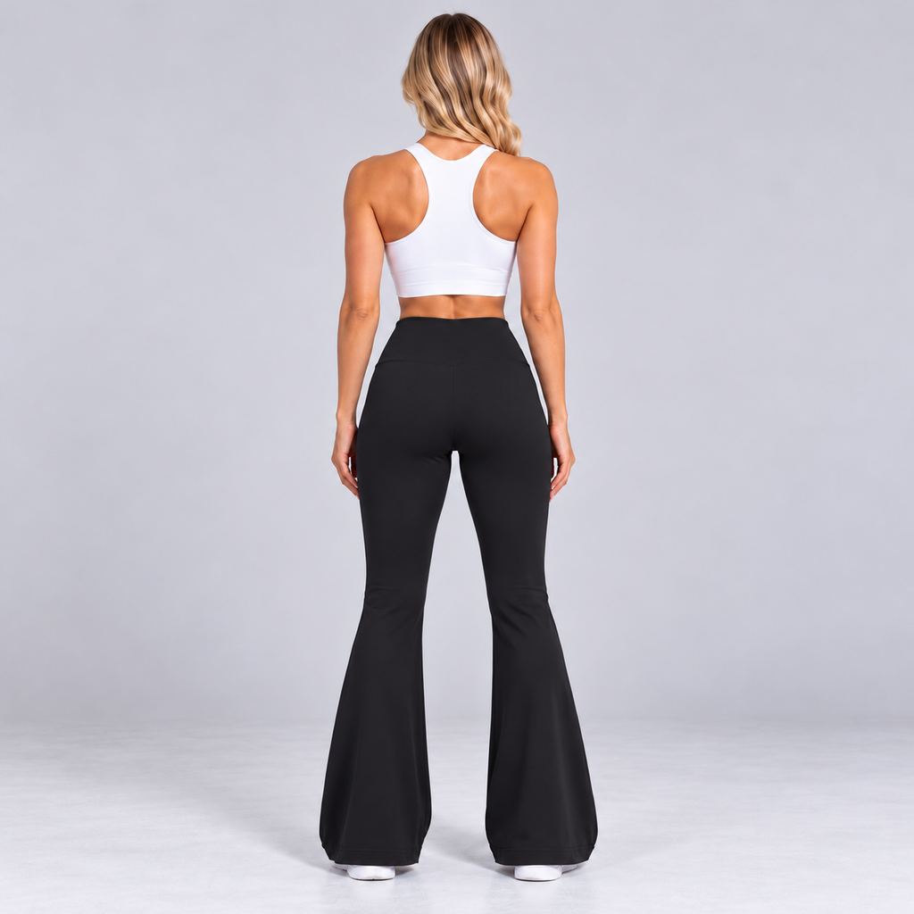 Women's high-waisted wide leg athletic leggings