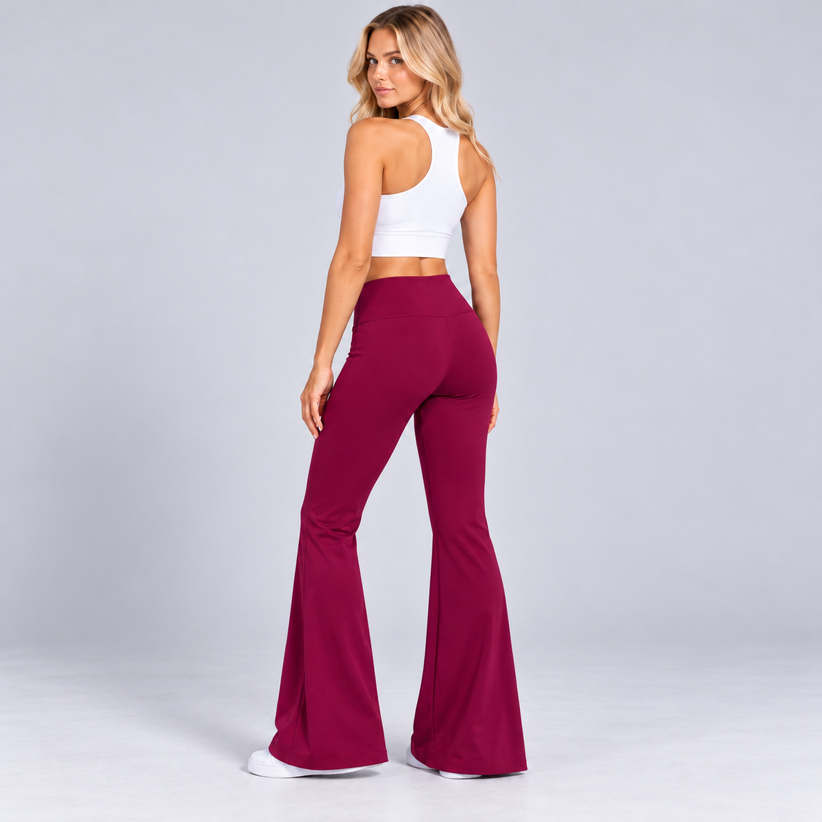 Women's high-waisted wide leg athletic leggings
