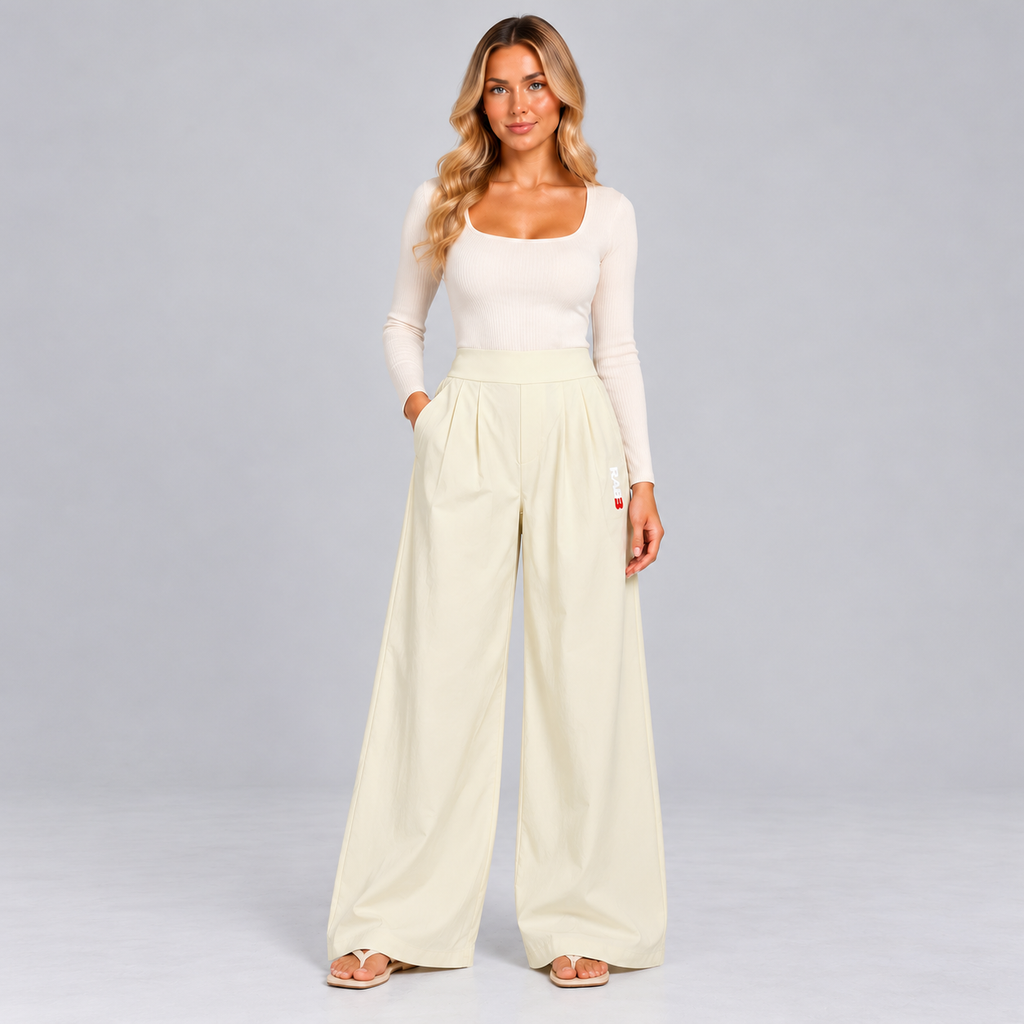 High-waisted, loose, and lightweight casual pants