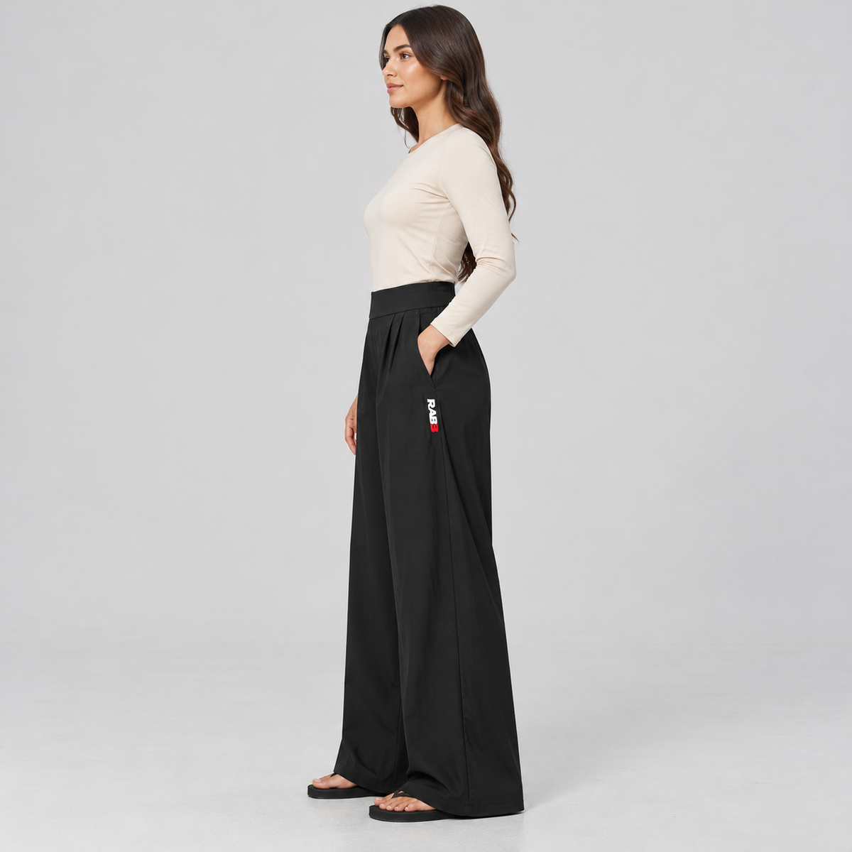 High-waisted, loose, and lightweight casual pants