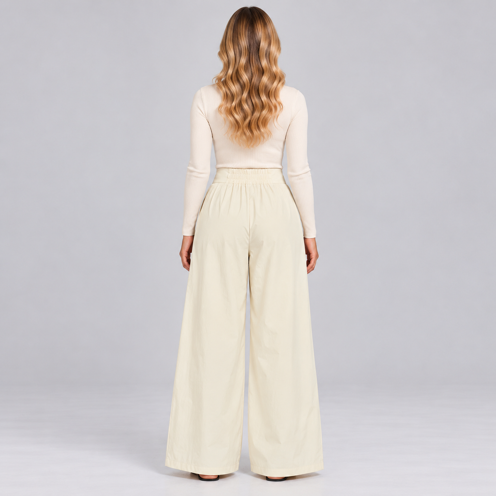 High-waisted, loose, and lightweight casual pants