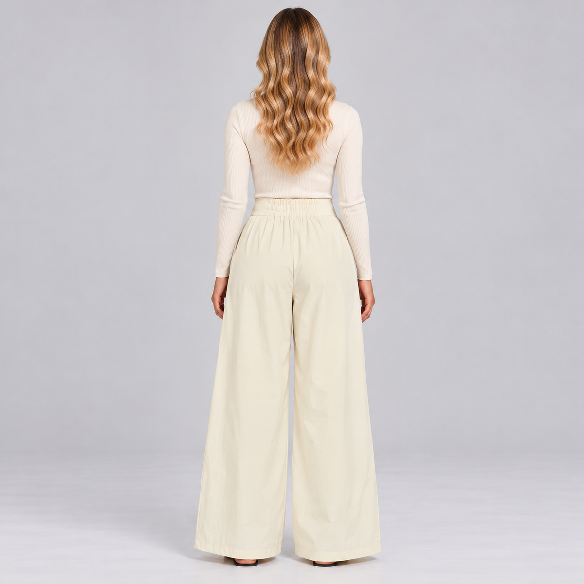 High-waisted, loose, and lightweight casual pants