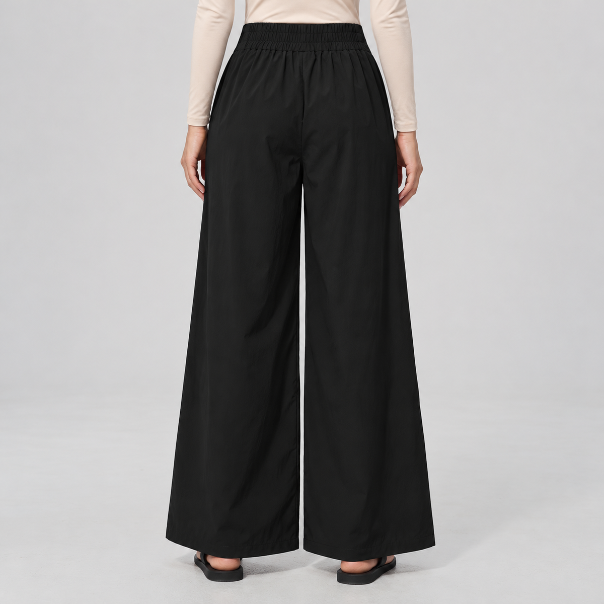 High-waisted, loose, and lightweight casual pants